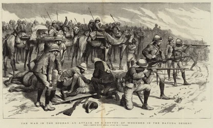 Der Krieg im Sudan, ein Angriff auf einen Verwundeten-Konvoi in der Bayuda-Wüste